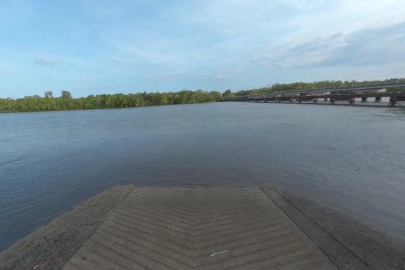 The boat ramp below the Annan River bridge.