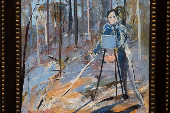 Arthur Boyd’s portrait of Barry Humphries painting near Shoalhaven.