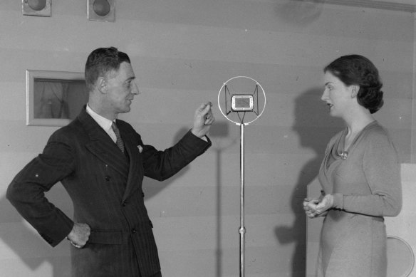 Former BBC director Bertram Fryer instructs a student at the London School Broadcasting in 1934, when the BBC “general RP” was the last word in “correct” speech.