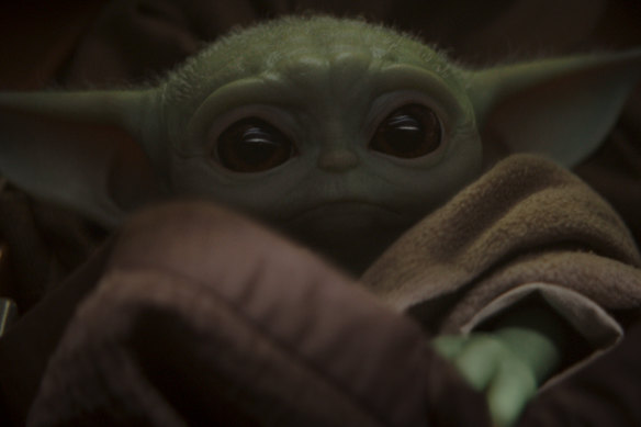 Breakout star: Grogu, aka Baby Yoda, in The Mandalorian.