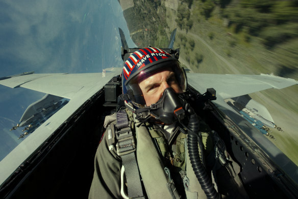 Tom Cruise plays Capt. Pete “Maverick” Mitchell in Top Gun.