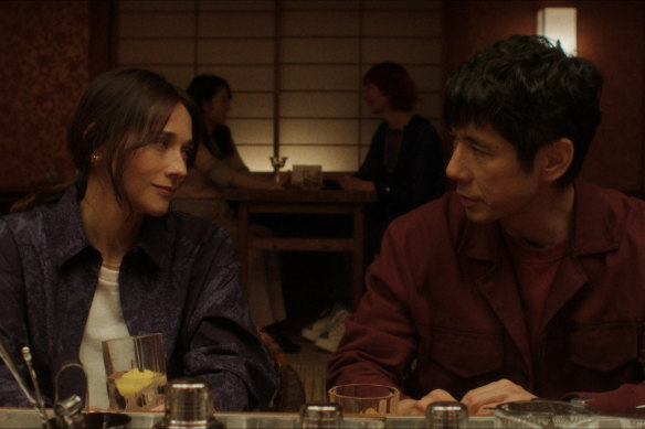 Rashida Jones and Hidetoshi Nishijima as a husband and wife with secrets in Sunny.