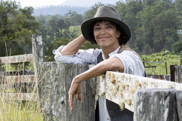 Rachel Ward’s efforts to transform her Nambucca Valley property with regenerative farming is captured in the documentary Rachel’s Farm. 