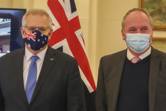 Prime Minister Scott Morrison and Deputy Prime Minister Barnaby Joyce.