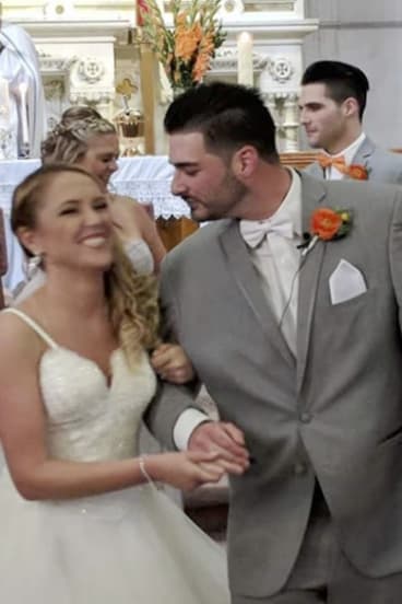 Erin and Shane McGowan attend their wedding reception in Amsterdam, NY. The couple were among the 20 people who died in Saturday's limousine crash .