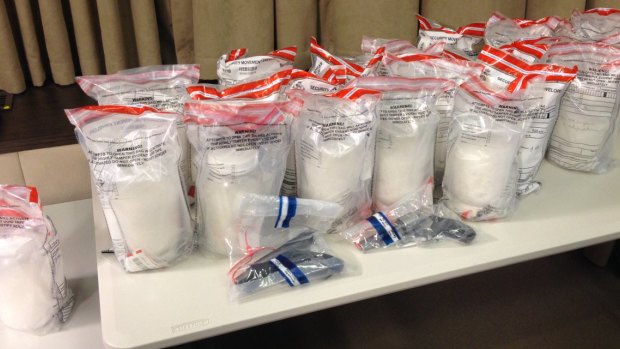 Some of the seized methamphetamine worth millions.