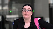 Daria Gomez Gane is seen leaving the Brisbane Court of Appeal.