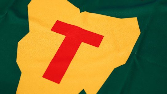 The Tasmania Devils’ inaugural jumper.