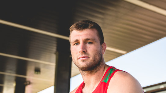 Jai Arrow at South Sydney Rabbitohs training.