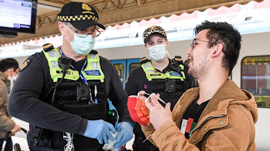 People riding public transport without a mask during the pandemic were liable for a $200 fine.