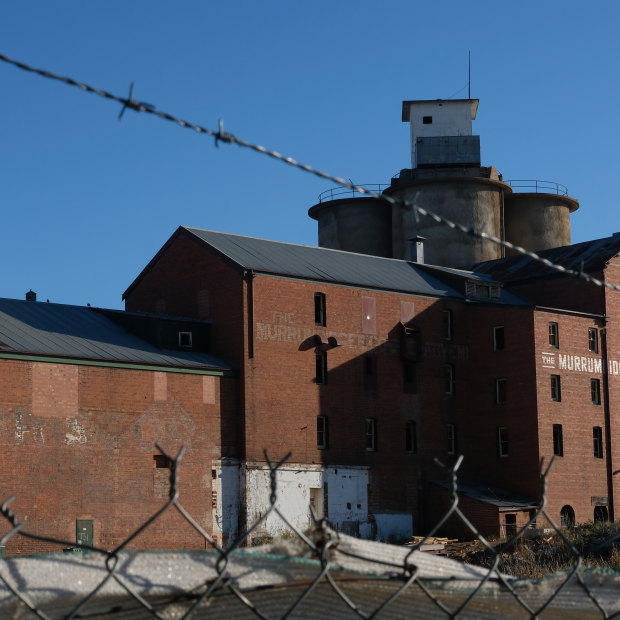 The iconic Murrumbidgee Flour Mill in Wagga is empty for now but the site is being redeveloped, with plans for a pub and commercial precinct.