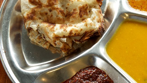 Roti canai at Roti Road in Footscray.
