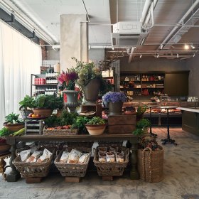 Inside the deli cafe.