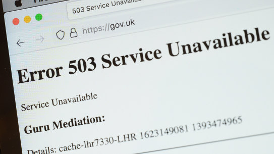 UK government websites’ were among those affected.