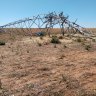 One of the downed transmission towers.
