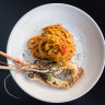 Scampi spaghettini at Fratelli Paradiso.