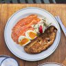 Cured salmon with soft-boiled eggs at Florian.