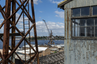 Cockatoo Island contains World Heritage-listed colonial buildings and a former naval shipyard.