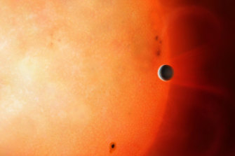 An artist's illustration of the 'core' orbiting close to its sun.