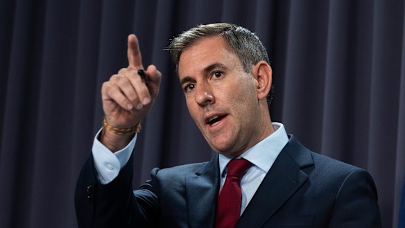 What’s the story? Treasurer Jim Chalmers gives some teasers at a news conference on Friday. 