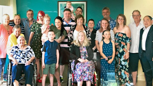 Five generations of the Steegstra family that Cathy (front left) began with husband Harry in 1944.