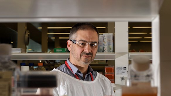 Professor James Triccas in his lab at the University of Sydney.