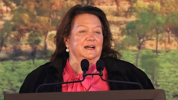 Hancock Prospecting executive chair Gina Rinehart.