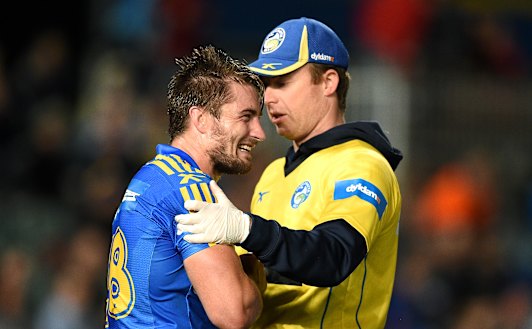 Busted and broken: Kieran Foran says had he not injured his shoulder in 2016, he would still be at Parramatta.