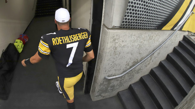 Early exit: Pittsburgh Steelers quarterback Ben Roethlisberger will undergo surgery on his right elbow and be placed on injured reserve, ending the 37-year-old's 16th season just two weeks in.
