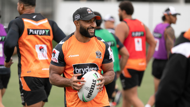 New Wests Tigers recruit Justin Olam.