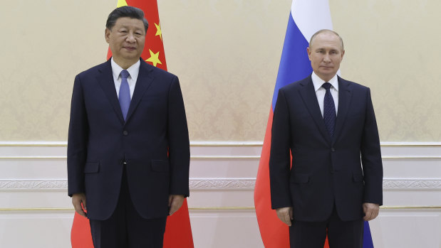 Xi Jinping, left, and Vladimir Putin: Trade hasn’t succeeded in bringing democracy to China and Russia.