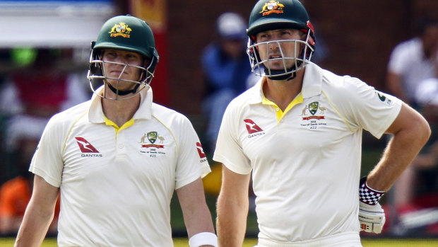 Not looking good: Shaun Marsh (right) could be joining Steve Smith as unavailable for selection.