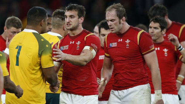 Outlier: Wales captain Sam Warburton shakes hands with Scott Sio after losing to the Wallabies in the 2015  World Cup.