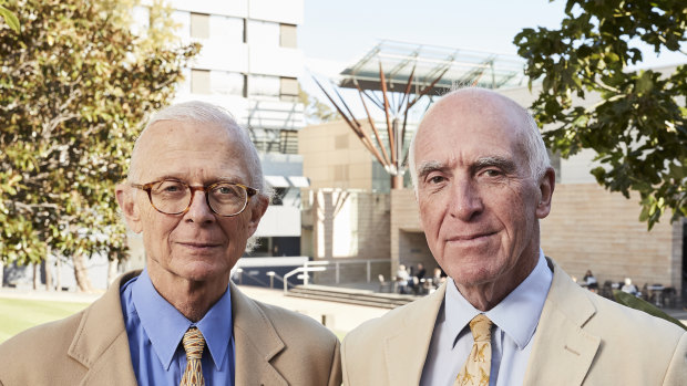 Scientia Professors of Psychiatry Henry Brodaty and Gordon Parker at UNSW.