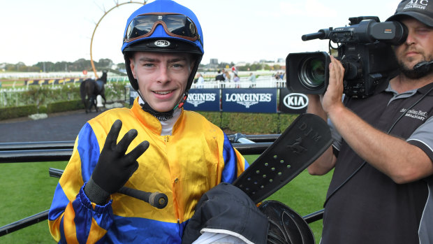 In the hot seat: In-form claiming apprentice Robbie Dolan will be aboard Newcastle flyer Nostre Re at Gosford today.