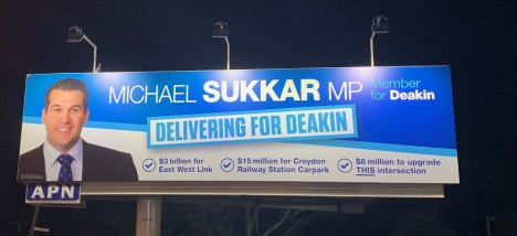 Liberal Deakin MP Michael Sukkar has heavily promoted the tollway in his bid for re-election.