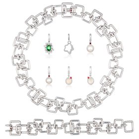 The set of “Caddick diamonds” Francesca Packer Barham bought in Lot 136 on Wednesday night.