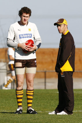 Roughead with Alastair Clarkson at training in 2007.