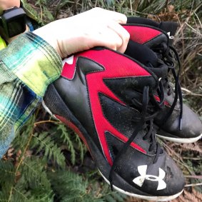 William Callaghan's shoes were found in bushland about 40 minutes before the teen was located nearby.