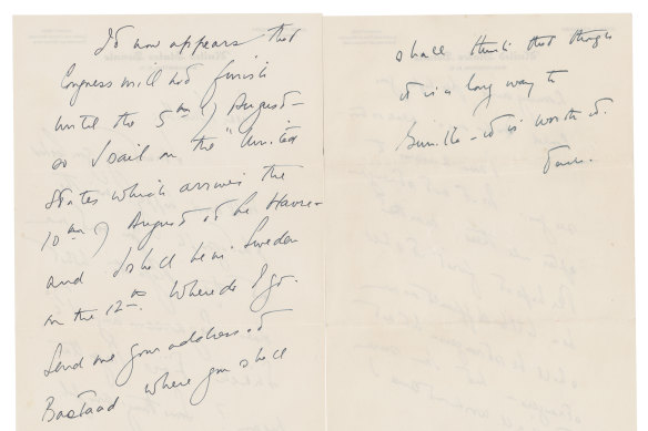 The auction house says Kennedy wrote letters to Gunilla von Post in 1955 and 1956. The letters are from her estate.
