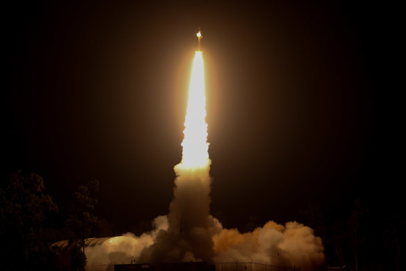 The first NASA rocket launch from a commercial spaceport blasted off from Arnhem Space Centre in the Northern Territory.