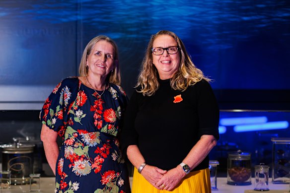 WA Museum director of science Dr Jennifer McIlwain and head of aquatic zoology Lisa Kirkendale. 