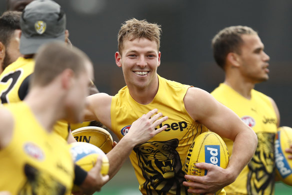 Jake Aarts is all smiles after learning he will be taking on the Demons on Sunday.