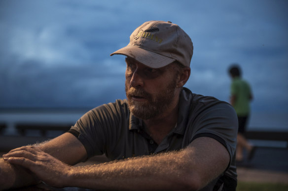 Aurukun resident and army veteran Tim White set up a camp for displaced residents after an alleged fatal stabbing on New Year's Day. 