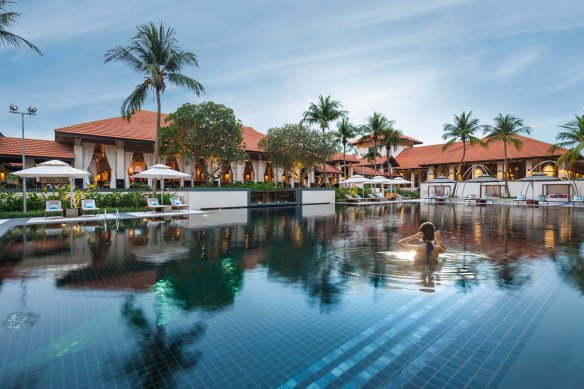 The 33-metre lap pool at Sofitel Singapore Sentosa Resort & Spa.
