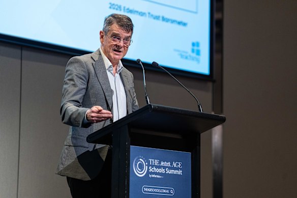Martin Fletcher speaking at the summit.