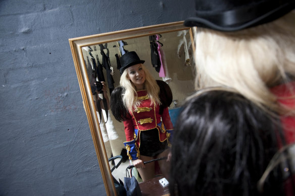 The girl in the mirror: Britney Spears impersonator Kimberley Dayle in Melbourne, 2009.