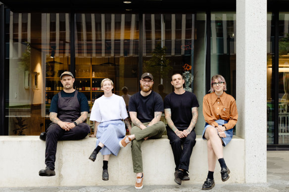 The team at Such and Such, Canberra. From left: Nick Petersen, Dash Rumble, Ross McQuinn, Malcolm Hanslow and Caitlin Baker.
