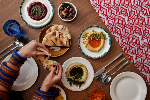 Middle-Eastern-inspired share plates at The Smoking Camel. 