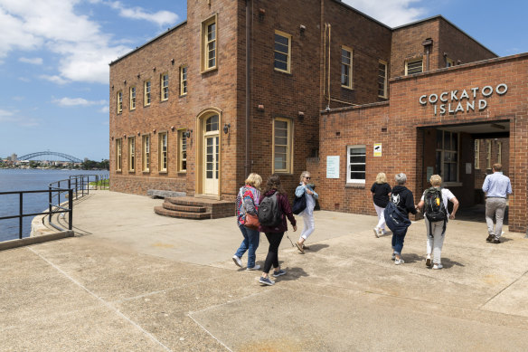 Cockatoo Island is the harbour’s largest island and a UNESCO World Heritage-listed site.